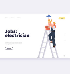 Electrician Jobs Landing Page Online Service