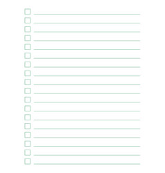 Graph paper printable to do list with check boxes Vector Image