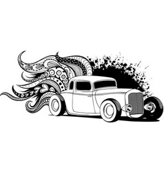 Hot Rod Car Icon Line Style