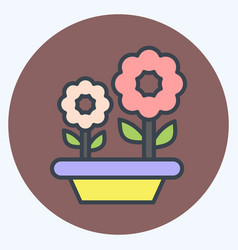 Icon Flowers Related To Flora Symbol Color Mate