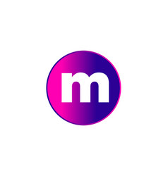 Colorful Small M Letter On A Round Monogram M