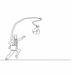 Continuous One Line Drawing Oblivious Businessman