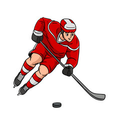 Ice Hockey Cartoon Colored Clipart