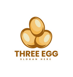 Logo Three Egg Simple Mascot Style