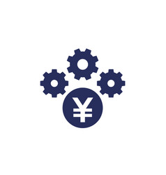 Money Management Icon With Yuan Symbol