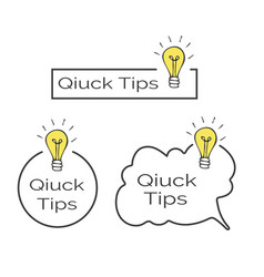 Quick Tips Information Button Set Textured