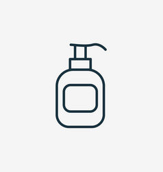 Sanitizer Bottle With Pump Line Icon