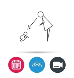 Under Nanny Supervision Icon Babysitting Sign