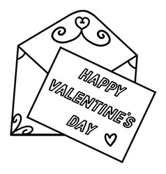 Valentines Day Greeting Card Isolated Coloring