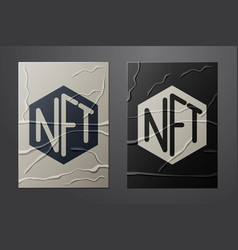 White Nft Digital Crypto Art Icon Isolated On