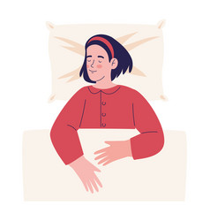 Woman Sleeping With Red Pijama