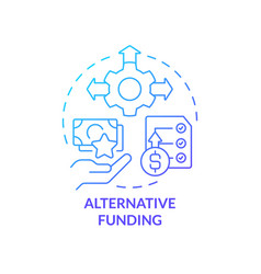 Alternative Funding Blue Gradient Concept Icon