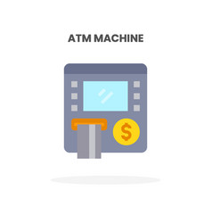 Credit Card Atm Machine Flat Icon