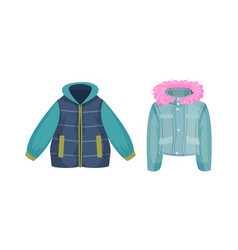 Fashionable Women Outerwear Set Warm Down Jackets