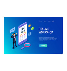 Resume Workshop Concept With Characters Design