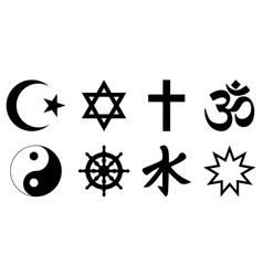 Set Of World Religion Symbols