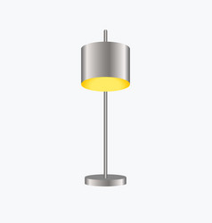 Silver Lampshade With Yellow Light