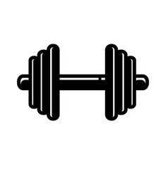 Simple Symbol Of Dumbell Isolated On White