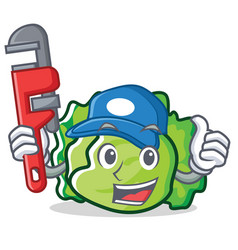 Plumber Lettuce Character Mascot Style