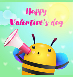 Valentines Day Poster Design Cute Bee