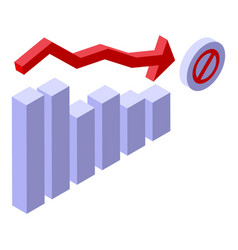 Corona Low Graph Icon Isometric Work Team