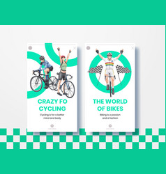 Instagram Template With World Bicycle Day