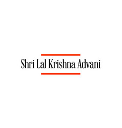 Lal Krishna Advani Indian Politician Name