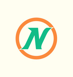 N Letter Circle Logo