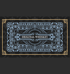 Whiskey Label With Old Frames