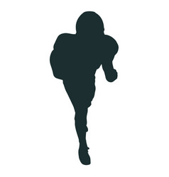 American Football Player Blocking Silhouette