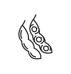 Farming Legumes Beans Or Pea Pods Isolated Icon