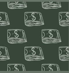 Folded Cash Money Seamless Pattern