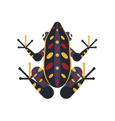 Tropical Poison Geometric Frog In Flat Design