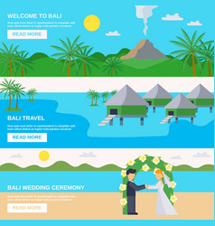 Bali Travel Banners Set