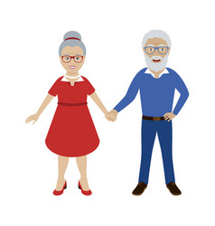 Happy Elderly Senior Couple Holding Hands Icon