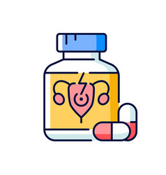 Pills For Period Cramps Rgb Color Icon