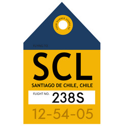 Santiago Airport Luggage Tag