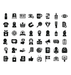 Brand Ambassador Icons Set Simple