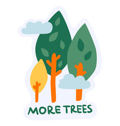 Eco Sticker With Green Trees Green Lifestyle