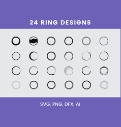 24 Ring Designs Svg Png Dfx Ai File Format