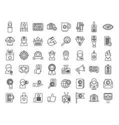 Brand Ambassador Icons Set Outline