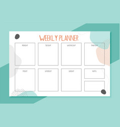 Elegant Weekly Organizer Timetable Planner