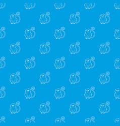 Rhinopithecus Pattern Seamless Blue