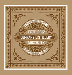 Whiskey Label With Old Frames