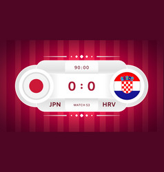 Japan Vs Croatia Match Design Element Flag Icons