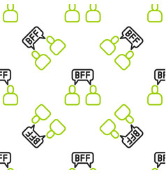 Line Bff Or Best Friends Forever Icon Isolated