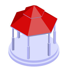 Park Gazebo Icon Isometric Style