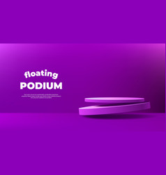 Purple Floating Podium Exudes Regal Elegance