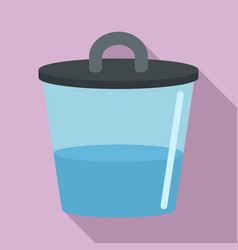 Water Zika Pot Icon Flat Style