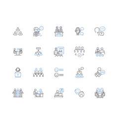 Conversation Line Icons Collection Dialogue Talk